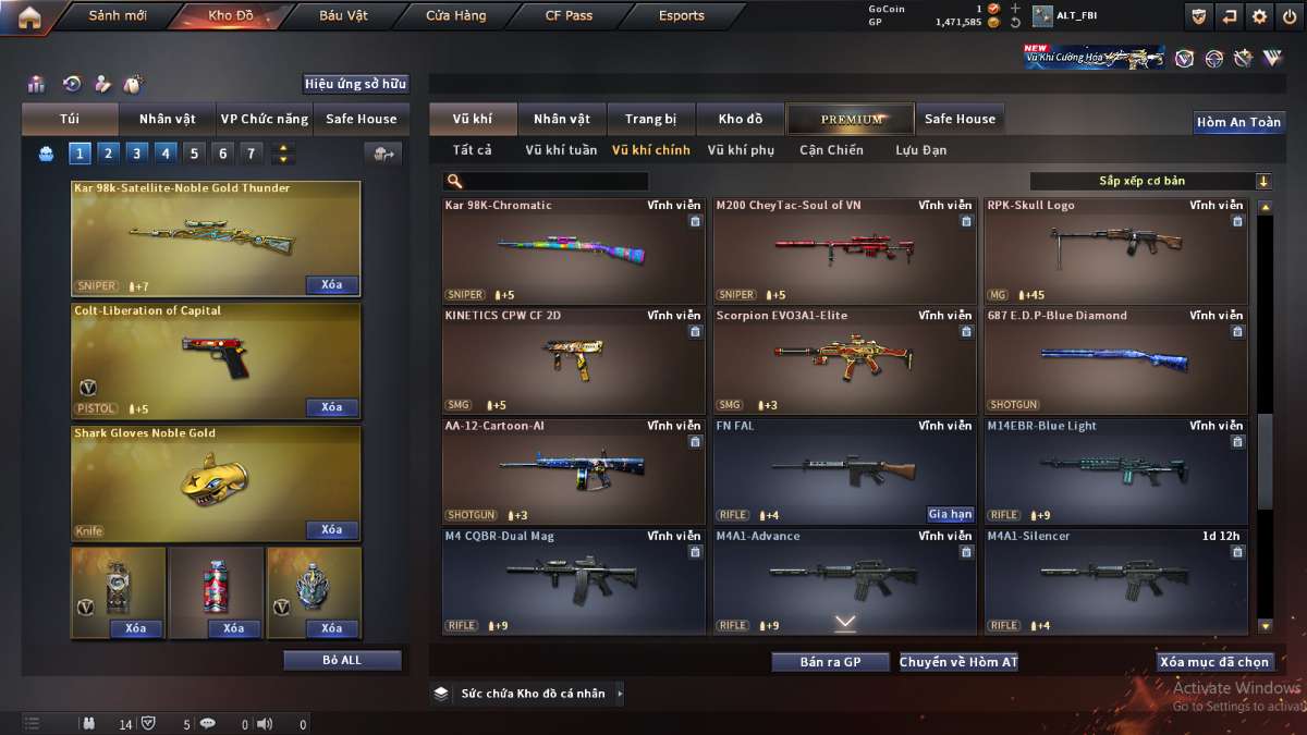 shop acc cf uy tin gia re